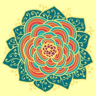 Abstract Flower pattern Vector illustration N3