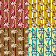 cup with aroma steam seamless pattern