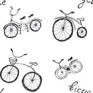 Bicycle seamless pattern N4