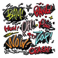 lovely doodle style comic sound effects set N2