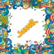 Vector illustration Bright vector template with elements of hand drawn