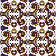 tribal curly abstract hand-drawn seamless pattern N2