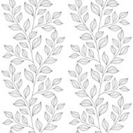 Vector Seamless Monochrome Floral Pattern N103