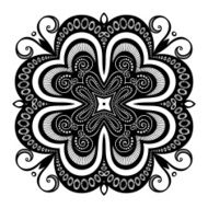 Vector Beautiful Deco Black Square N29