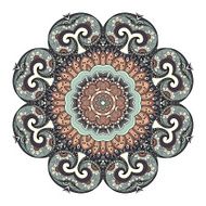 Vector Beautiful Deco Colored Mandala N42