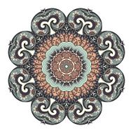 Vector Beautiful Deco Colored Mandala N42