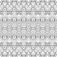 Vector Seamless Monochrome Ornate Pattern N27