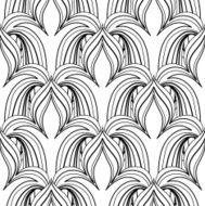 Vector Seamless Monochrome Ornate Pattern N29