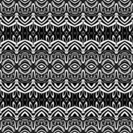 Vector Seamless Monochrome Ornate Pattern N31