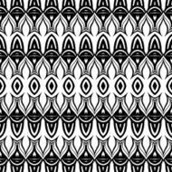 Vector Seamless Monochrome Ornate Pattern N32