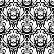 Vector Seamless Monochrome Ornate Pattern N34