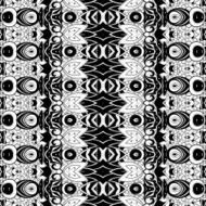 Vector Seamless Monochrome Ornate Pattern N38