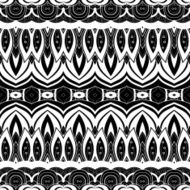 Vector Seamless Monochrome Ornate Pattern N39