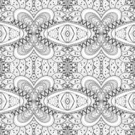 Vector Seamless Abstract Black and White Tribal Pattern N31