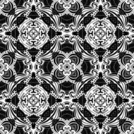 Vector Seamless Abstract Black and White Tribal Pattern N33