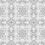 Vector Seamless Abstract Black and White Tribal Pattern N38