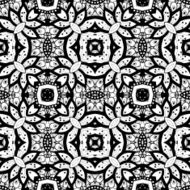 Vector Seamless Abstract Black and White Tribal Pattern N39