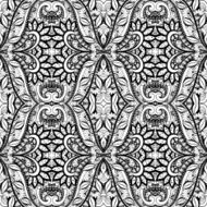 Vector Seamless Abstract Black and White Tribal Pattern N41