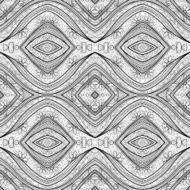 Vector Seamless Abstract Black and White Tribal Pattern N43