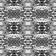 Vector Seamless Abstract Black and White Tribal Pattern N49