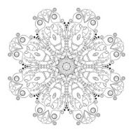 Vector Beautiful Deco Black Mandala N91