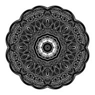 Vector Beautiful Deco Black Mandala N93