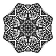 Vector Beautiful Deco Black Mandala N105