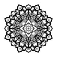 Vector Beautiful Deco Black Mandala N106