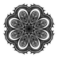 Vector Beautiful Deco Black Mandala N108