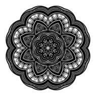 Vector Beautiful Deco Black Mandala N109