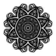 Vector Beautiful Deco Black Mandala N110