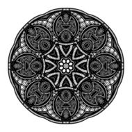 Vector Beautiful Deco Black Mandala N111