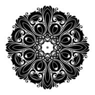 Vector Beautiful Deco Black Mandala N112