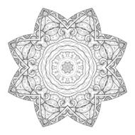 Vector Beautiful Deco Black Mandala N117