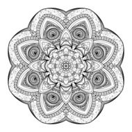 Vector Beautiful Deco Black Mandala N119