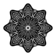 Vector Beautiful Deco Black Mandala N122