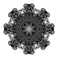 Vector Beautiful Deco Black Mandala N123