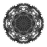 Vector Beautiful Deco Black Mandala N124