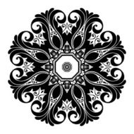 Vector Beautiful Deco Black Mandala N125