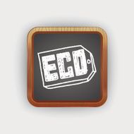 Environmental protection concept ECO tag doodle N2