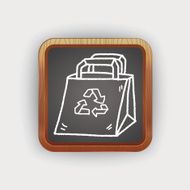 Environmental protection concept Recycled shopping bag doodle N2