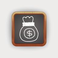 money bag doodle drawing N3