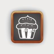 cupcake doodle drawing N4