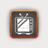 television doodle drawing N4