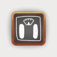 Weighting machine doodle drawing N2