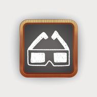 3D glassess doodle drawing N2