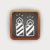 candle doodle drawing N2