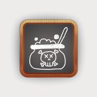 witch&#039;s pot doodle drawing N2