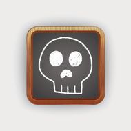 skull doodle drawing N2