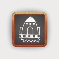 spaceship doodle drawing N2